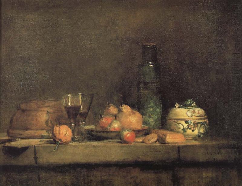 Jean Baptiste Simeon Chardin With olive jars and other glass pears still life china oil painting image